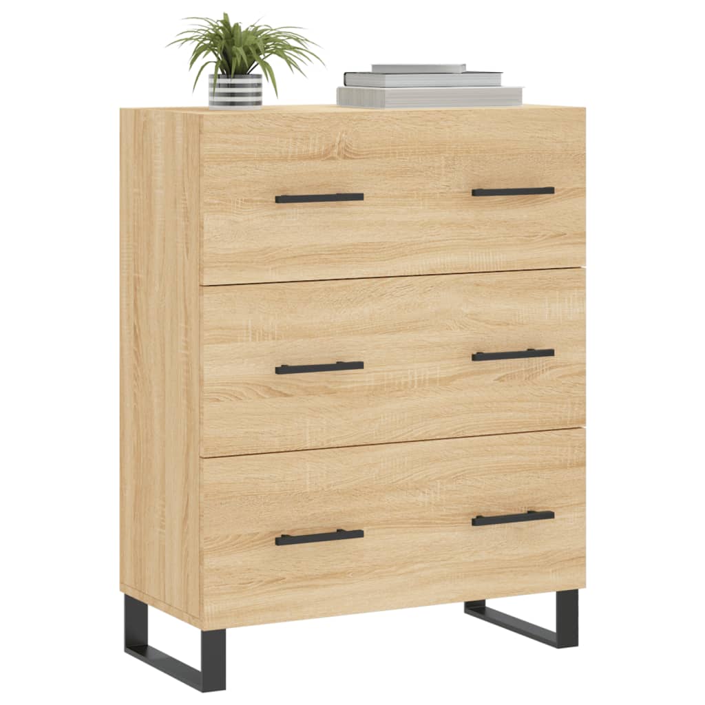 skænk 69,5x34x90 cm konstrueret træ sonoma-eg