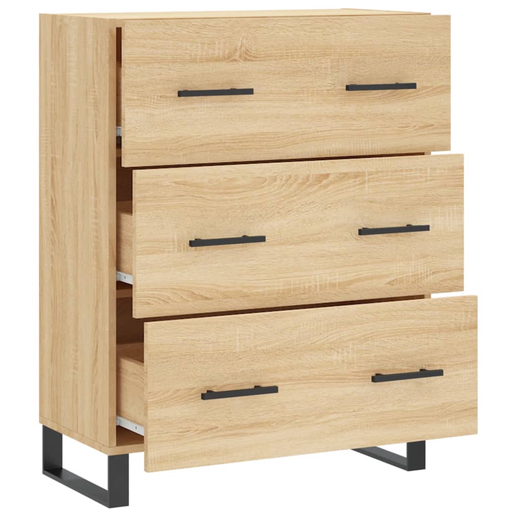 skænk 69,5x34x90 cm konstrueret træ sonoma-eg