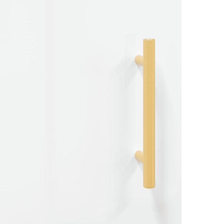 skænk 69,5x34x90 cm konstrueret træ hvid højglans