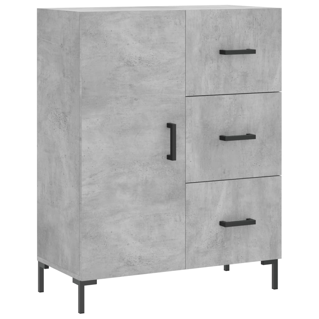 skænk 69,5x34x90 cm konstrueret træ betongrå