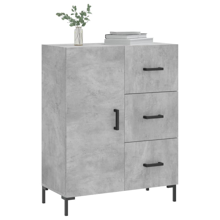 skænk 69,5x34x90 cm konstrueret træ betongrå