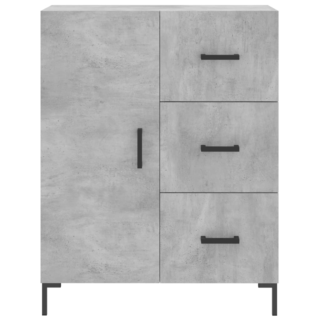 skænk 69,5x34x90 cm konstrueret træ betongrå