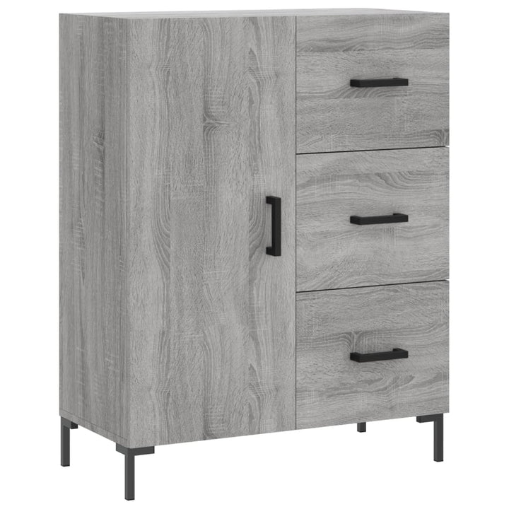 skænk 69,5x34x90 cm konstrueret træ grå sonoma-eg
