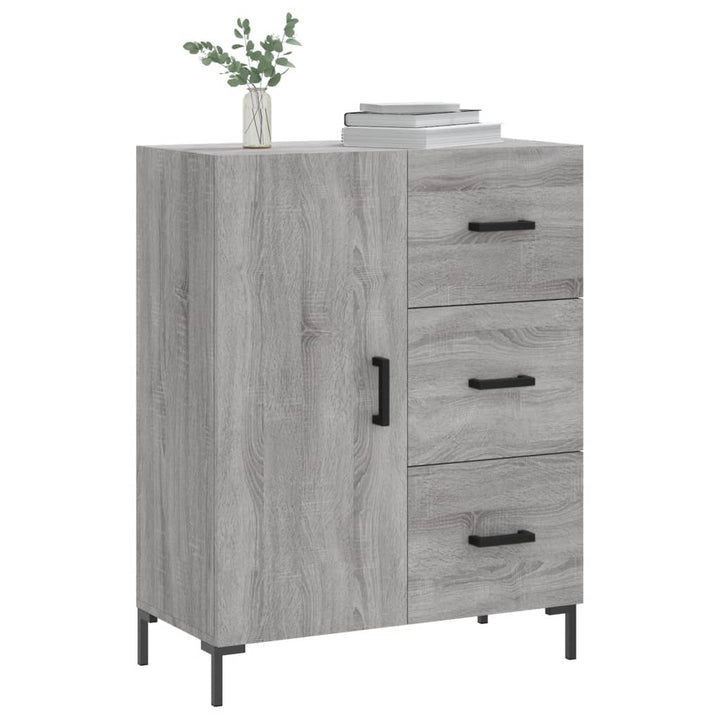 skænk 69,5x34x90 cm konstrueret træ grå sonoma-eg