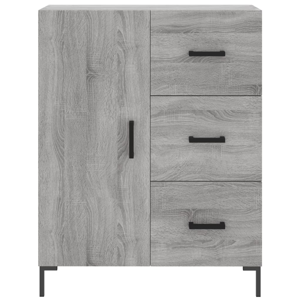 skænk 69,5x34x90 cm konstrueret træ grå sonoma-eg