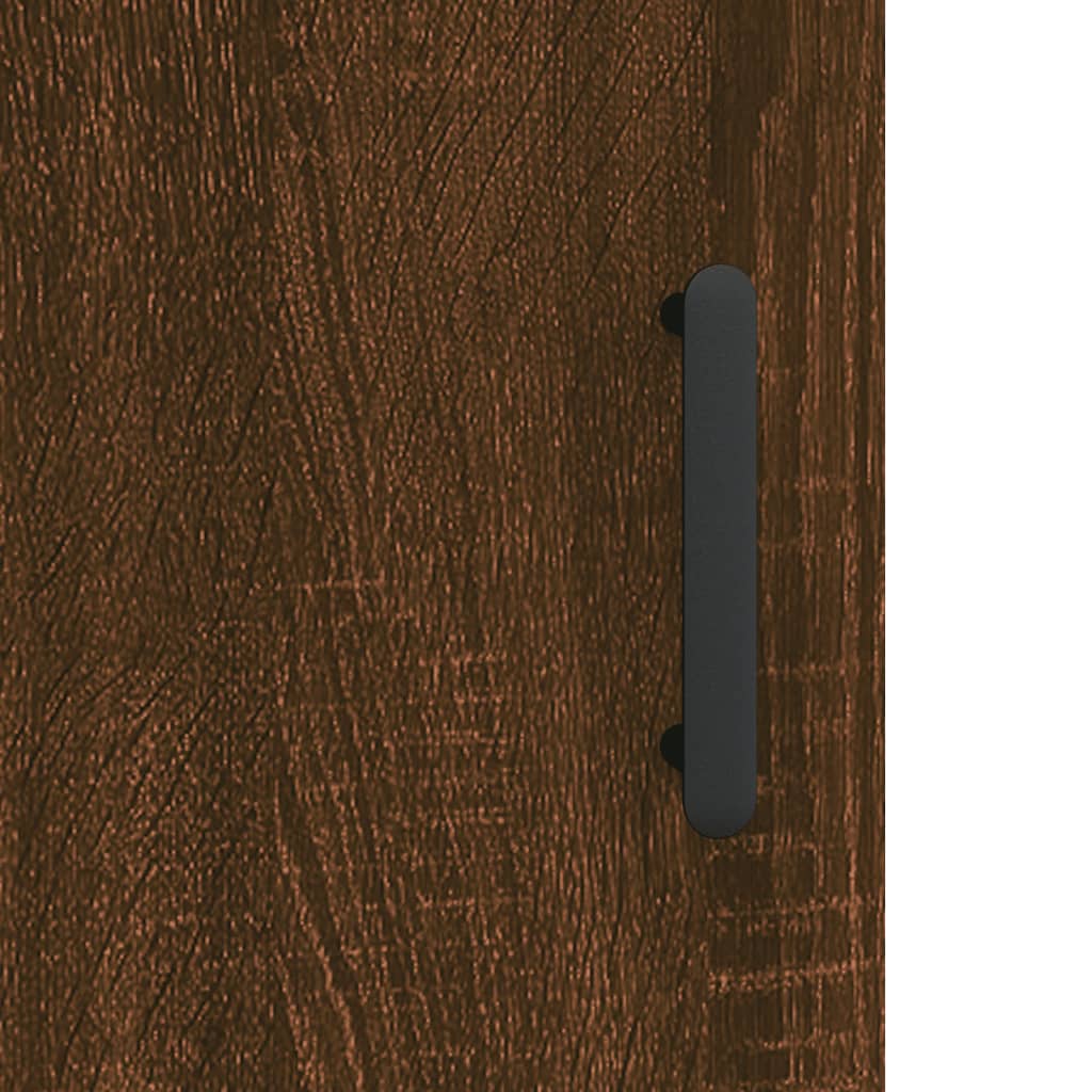 skænk 69,5x34x90 cm konstrueret træ brun egetræsfarve