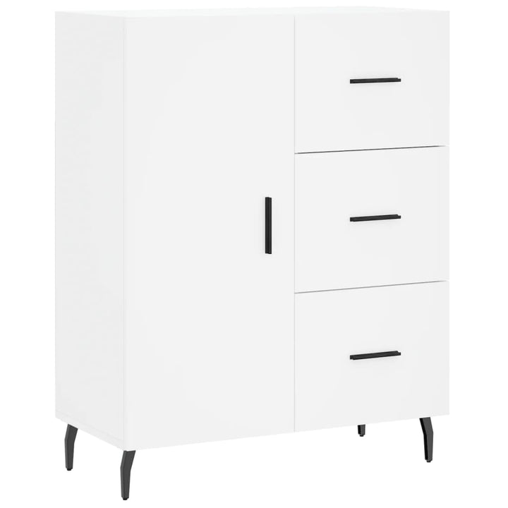 skænk 69,5x34x90 cm konstrueret træ hvid