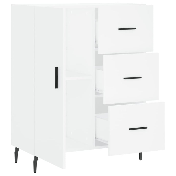 skænk 69,5x34x90 cm konstrueret træ hvid