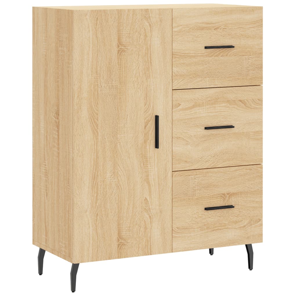 skænk 69,5x34x90 cm konstrueret træ sonoma-eg