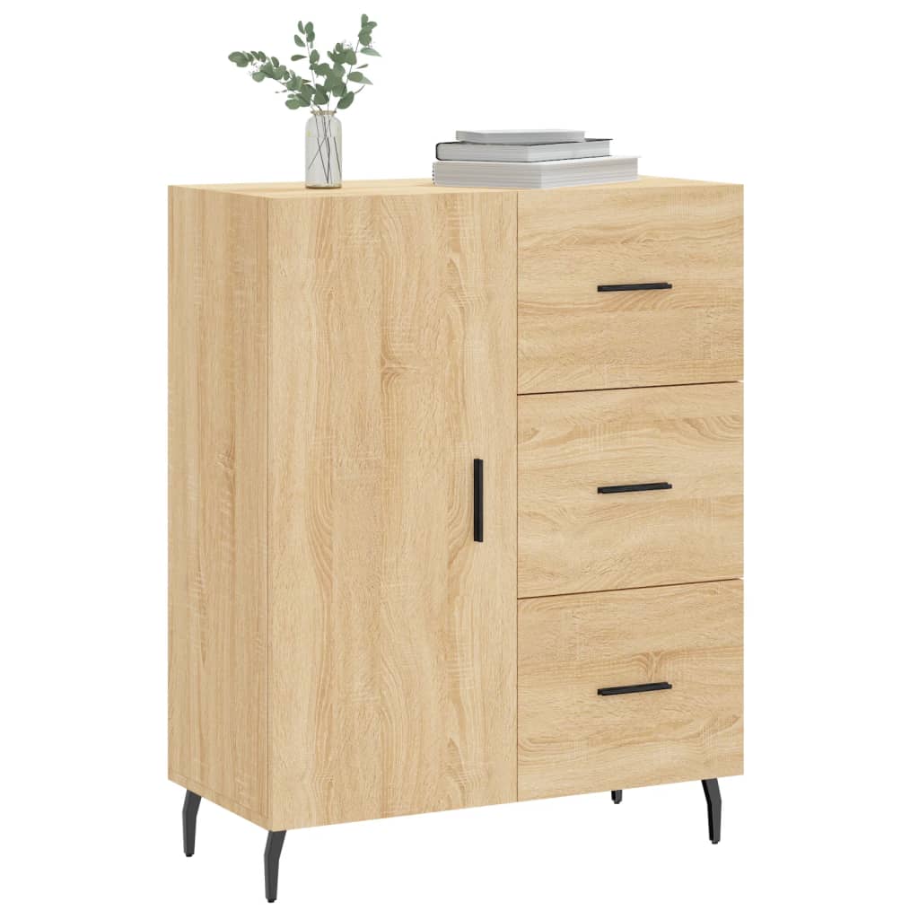 skænk 69,5x34x90 cm konstrueret træ sonoma-eg