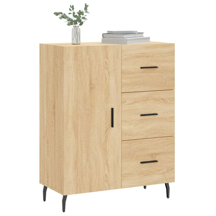 skænk 69,5x34x90 cm konstrueret træ sonoma-eg