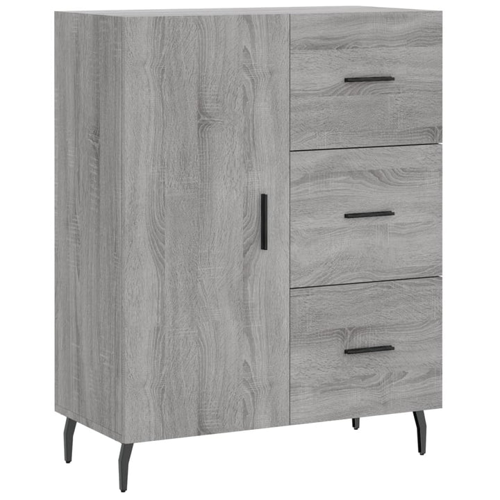 skænk 69,5x34x90 cm konstrueret træ grå sonoma-eg