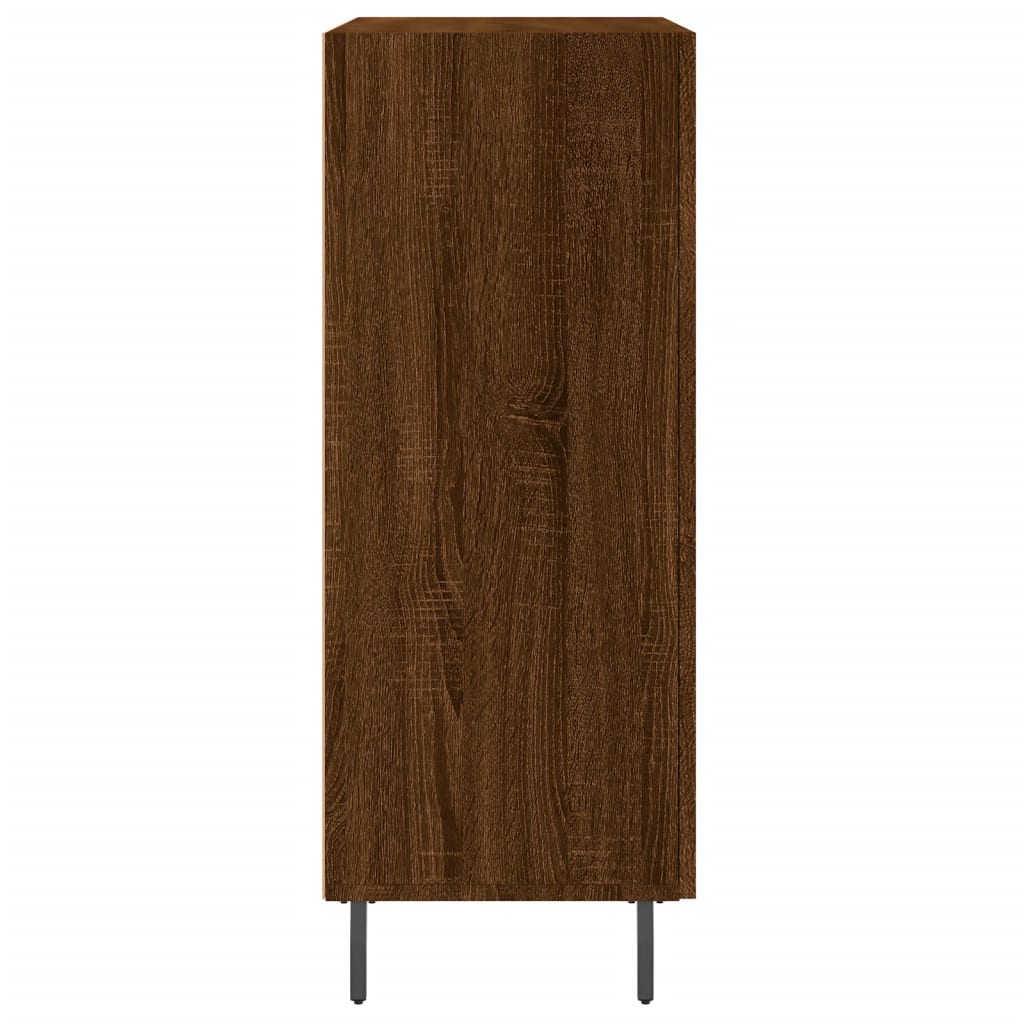 skænk 69,5x34x90 cm konstrueret træ brun egetræsfarve