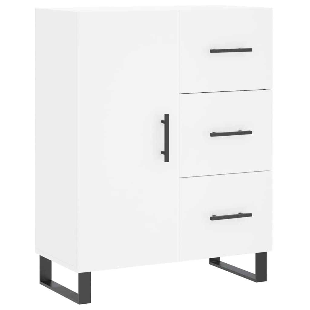 skænk 69,5x34x90 cm konstrueret træ hvid