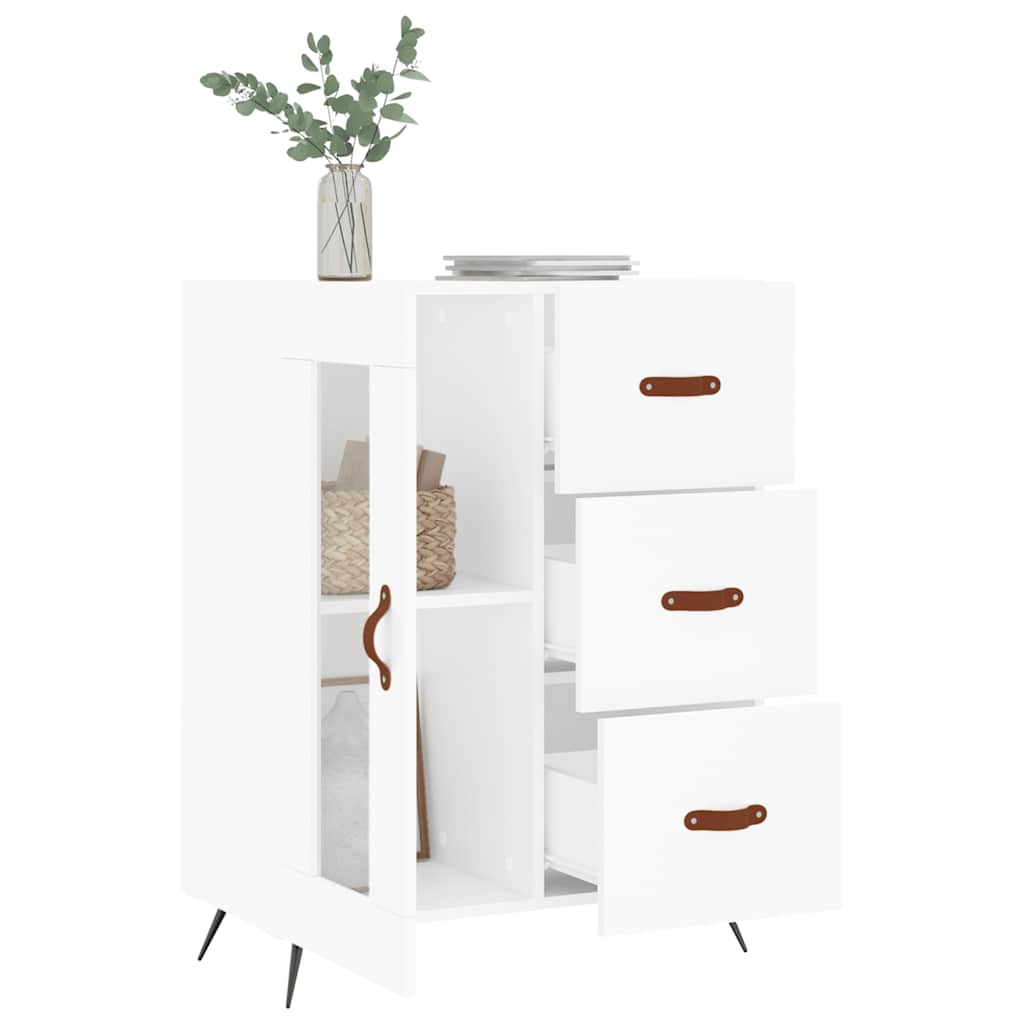 skænk 69,5x34x90 cm konstrueret træ hvid