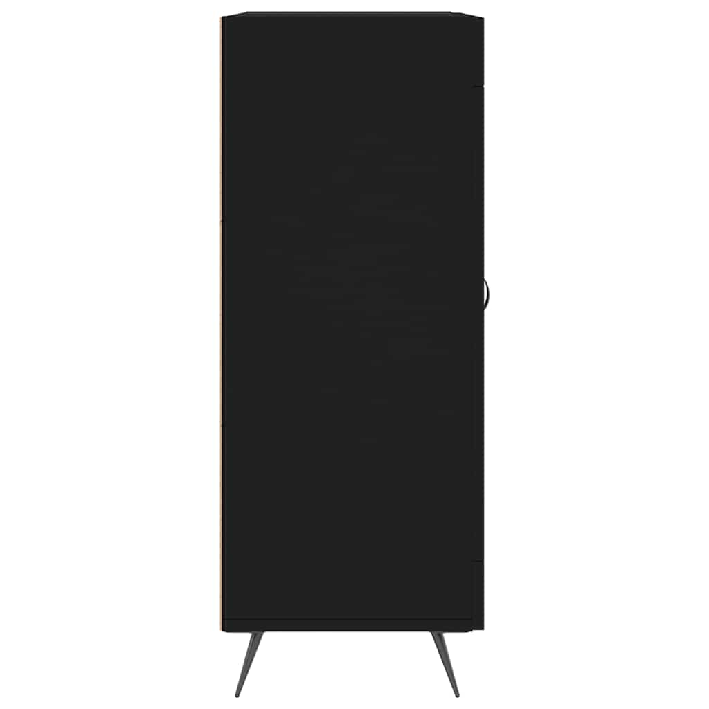 skænk 69,5x34x90 cm konstrueret træ sort