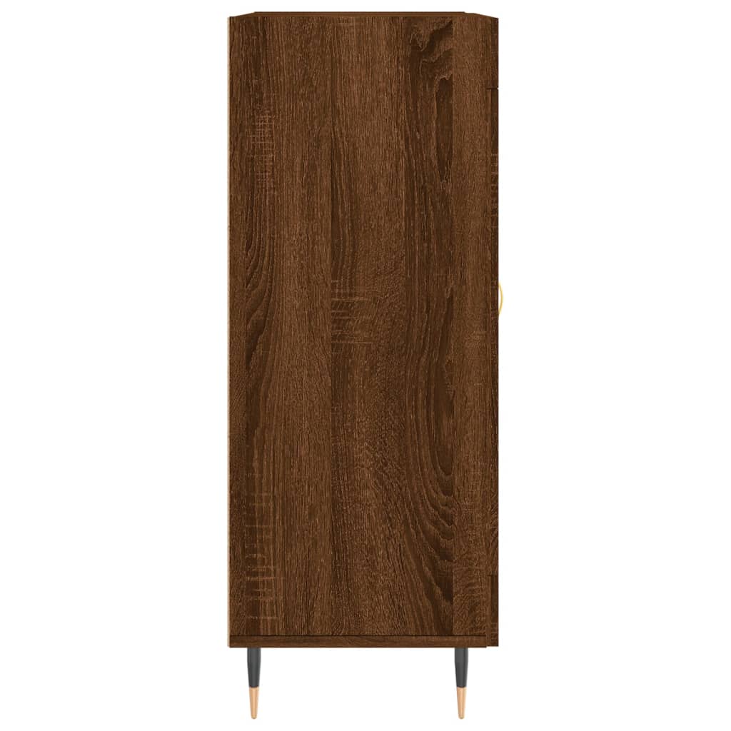 skænk 69,5x34x90 cm konstrueret træ brun egetræsfarve