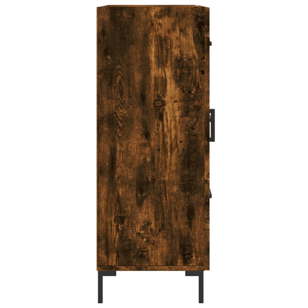 skænk 69,5x34x90 cm konstrueret træ røget egetræsfarve