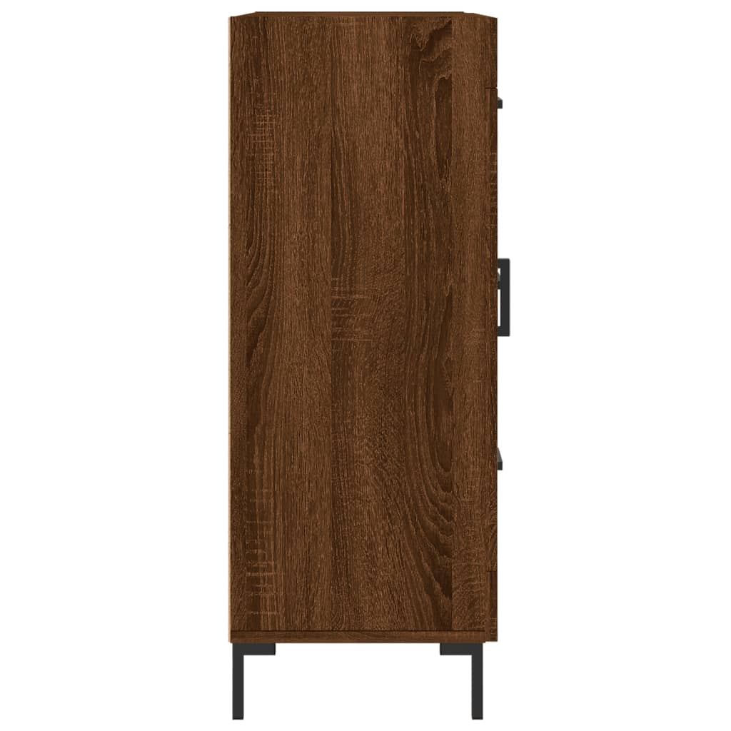 skænk 69,5x34x90 cm konstrueret træ brun egetræsfarve