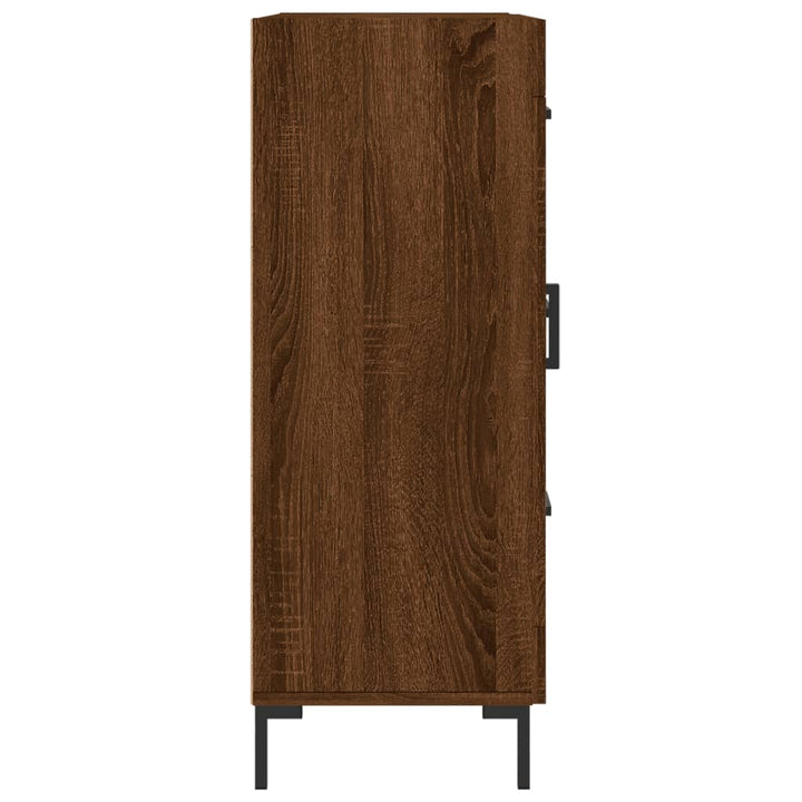 skænk 69,5x34x90 cm konstrueret træ brun egetræsfarve