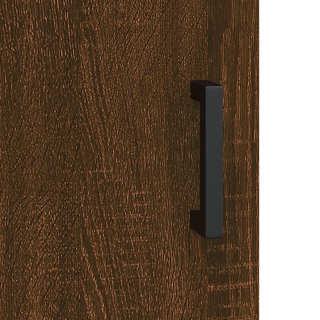skænk 69,5x34x90 cm konstrueret træ brun egetræsfarve