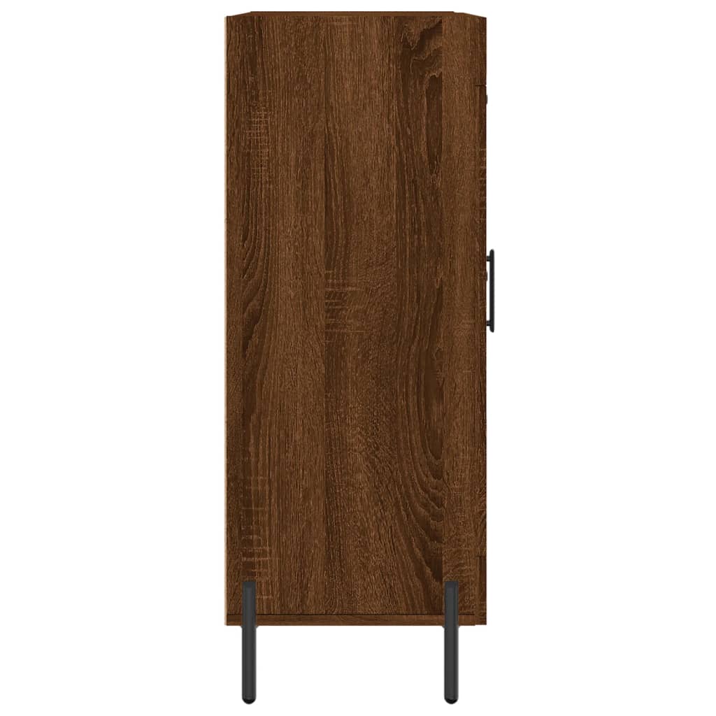 skænk 69,5x34x90 cm konstrueret træ brun egetræsfarve