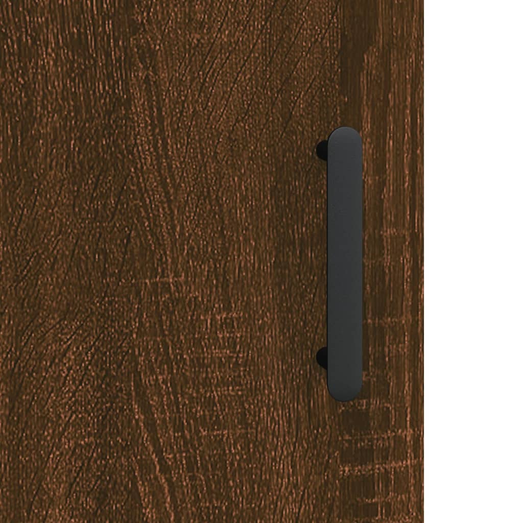 skænk 69,5x34x90 cm konstrueret træ brun egetræsfarve