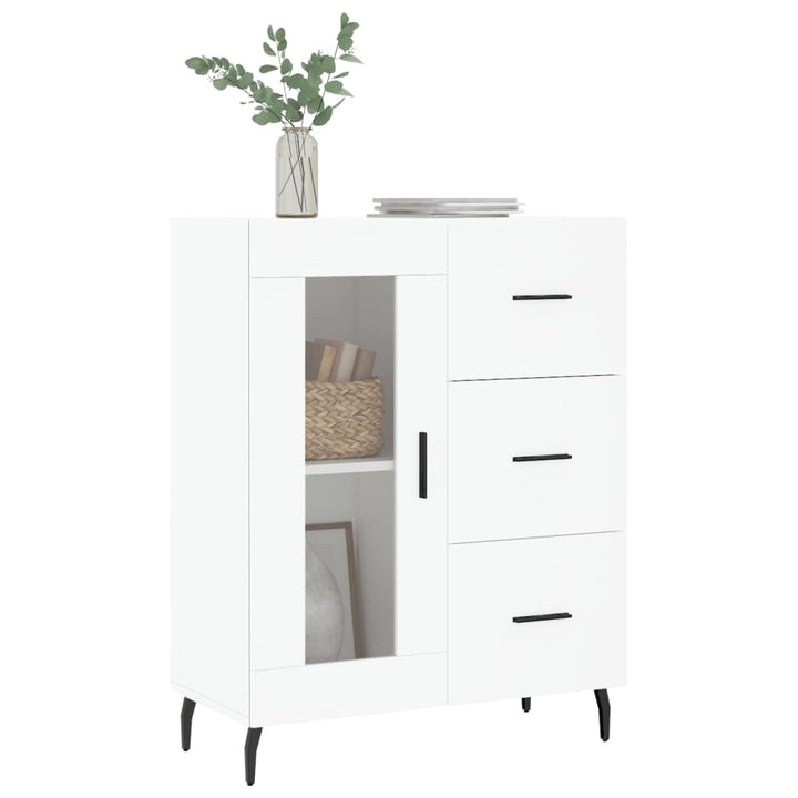 skænk 69,5x34x90 cm konstrueret træ hvid