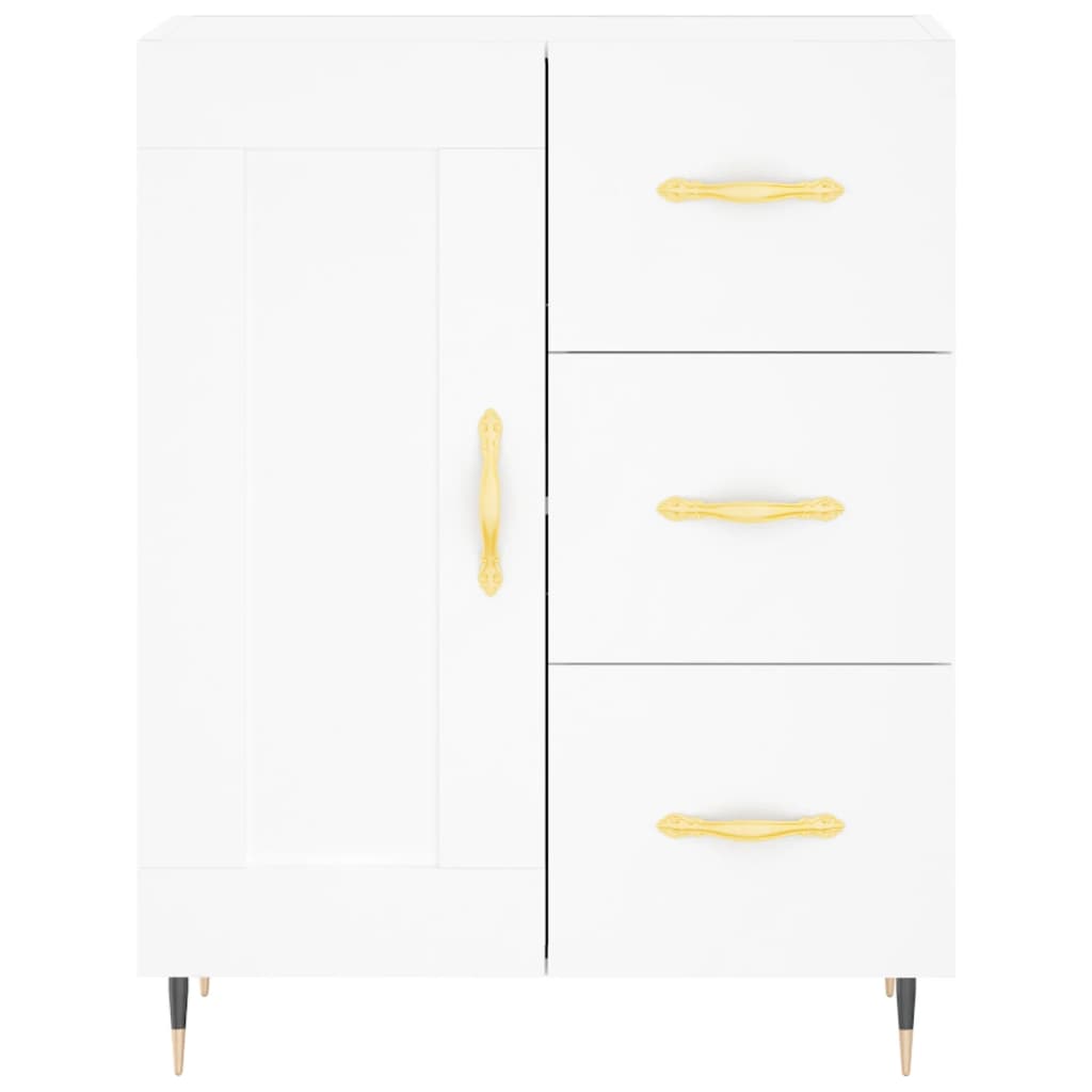 skænk 69,5x34x90 cm konstrueret træ hvid