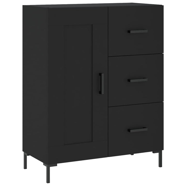 skænk 69,5x34x90 cm konstrueret træ sort