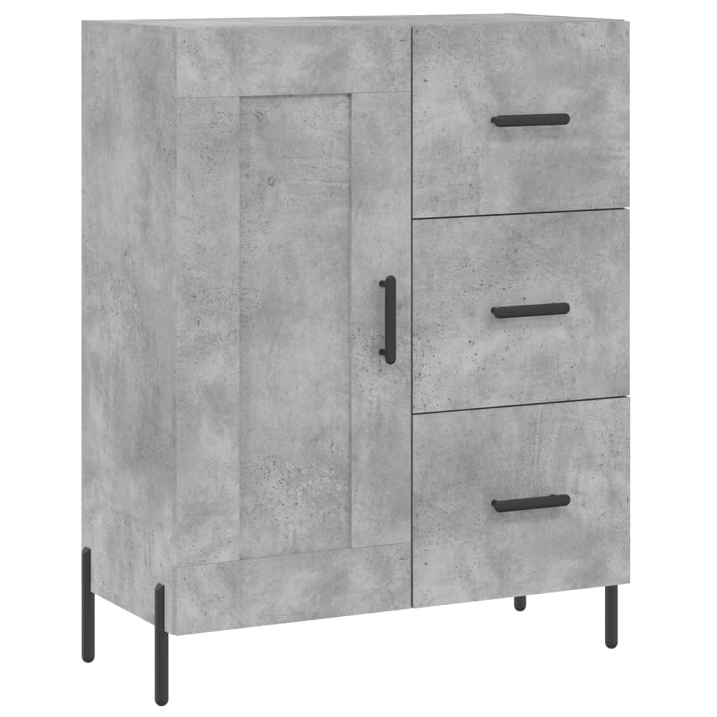 skænk 69,5x34x90 cm konstrueret træ betongrå