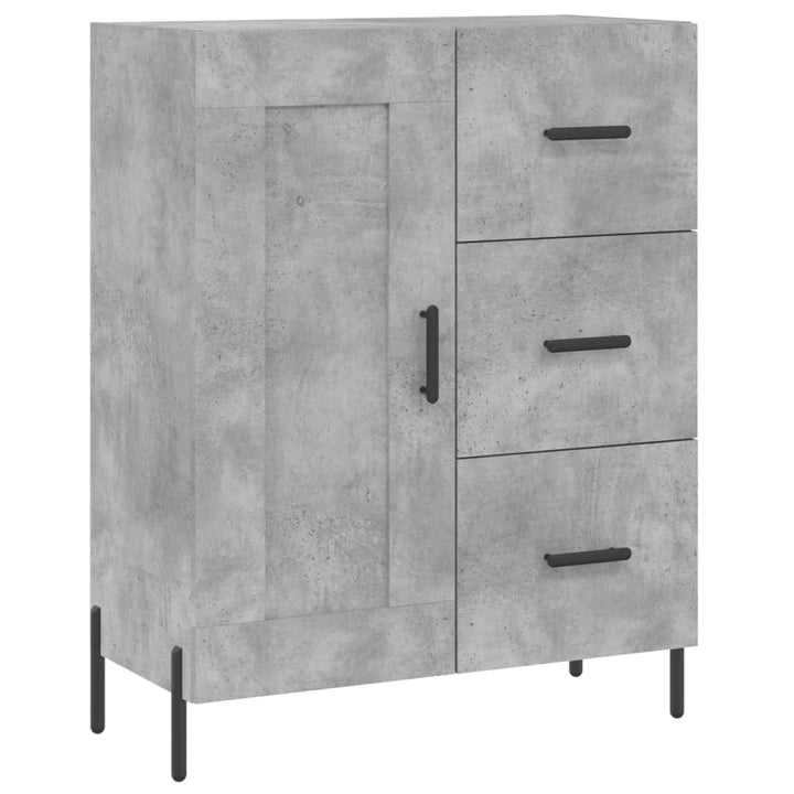 skænk 69,5x34x90 cm konstrueret træ betongrå