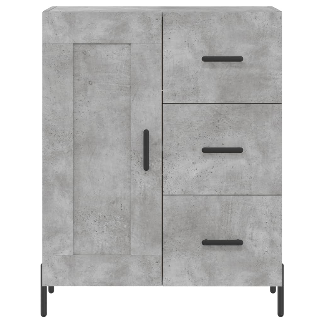 skænk 69,5x34x90 cm konstrueret træ betongrå