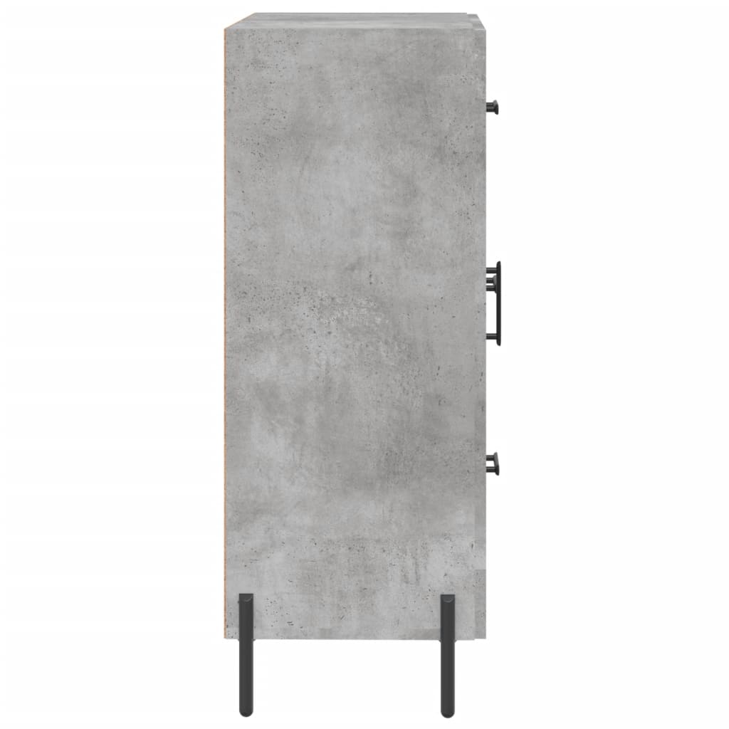skænk 69,5x34x90 cm konstrueret træ betongrå