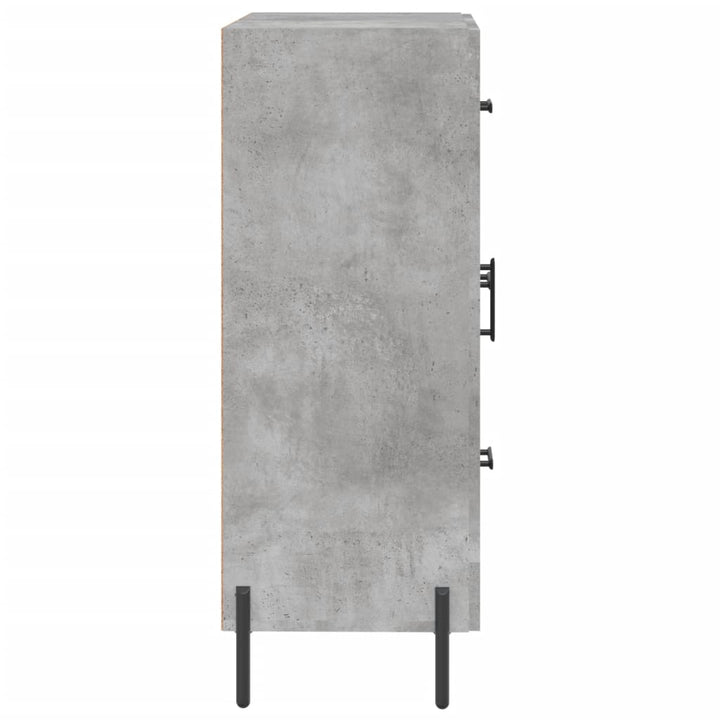 skænk 69,5x34x90 cm konstrueret træ betongrå