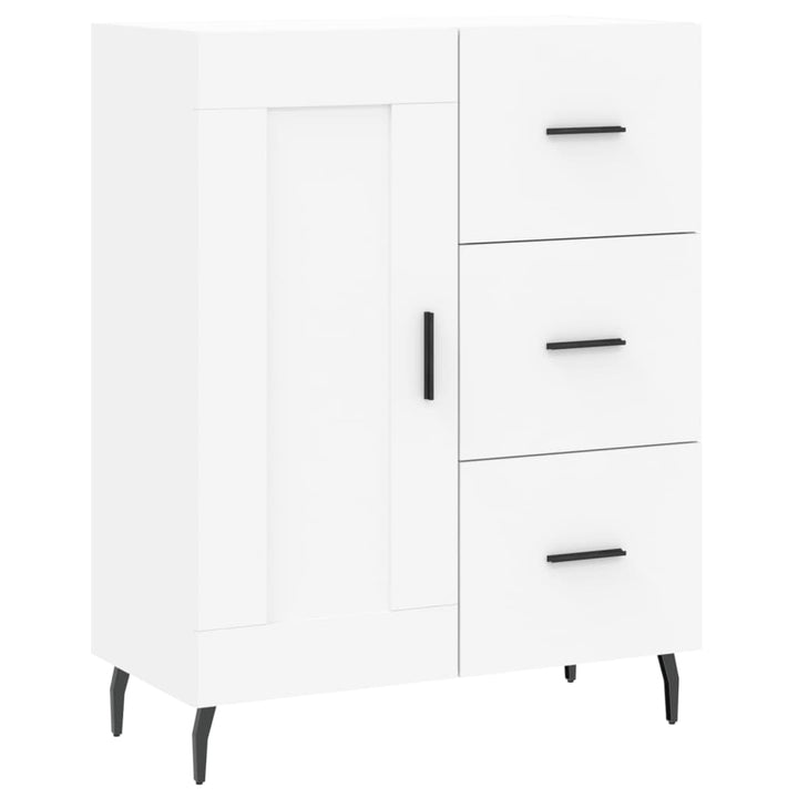 skænk 69,5x34x90 cm konstrueret træ hvid