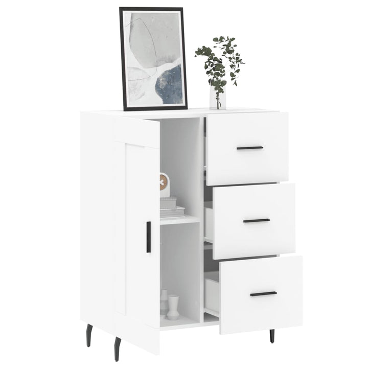 skænk 69,5x34x90 cm konstrueret træ hvid