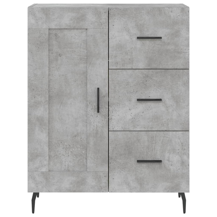 skænk 69,5x34x90 cm konstrueret træ betongrå
