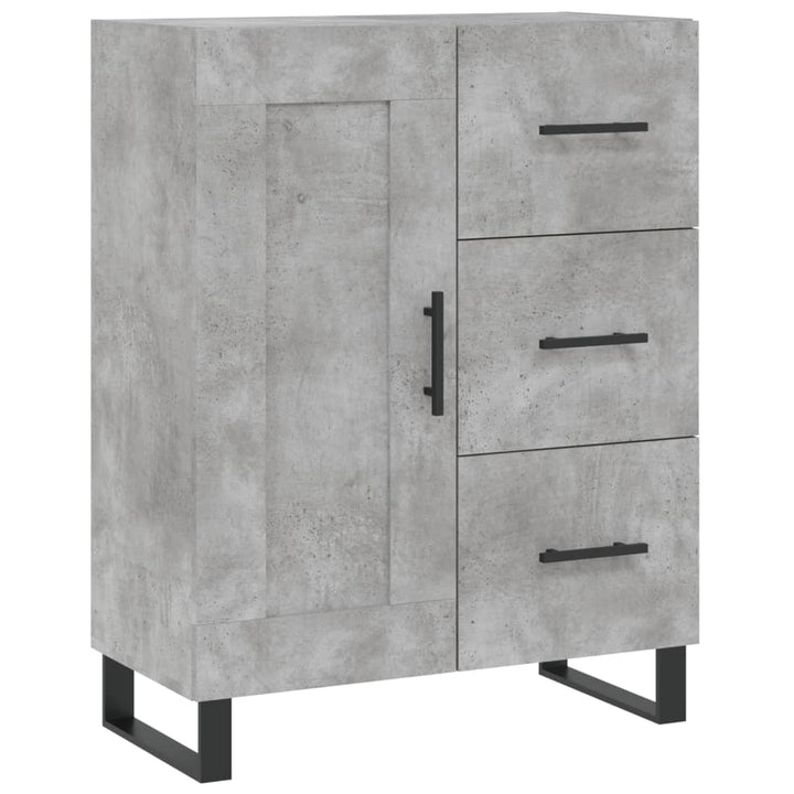 skænk 69,5x34x90 cm konstrueret træ betongrå