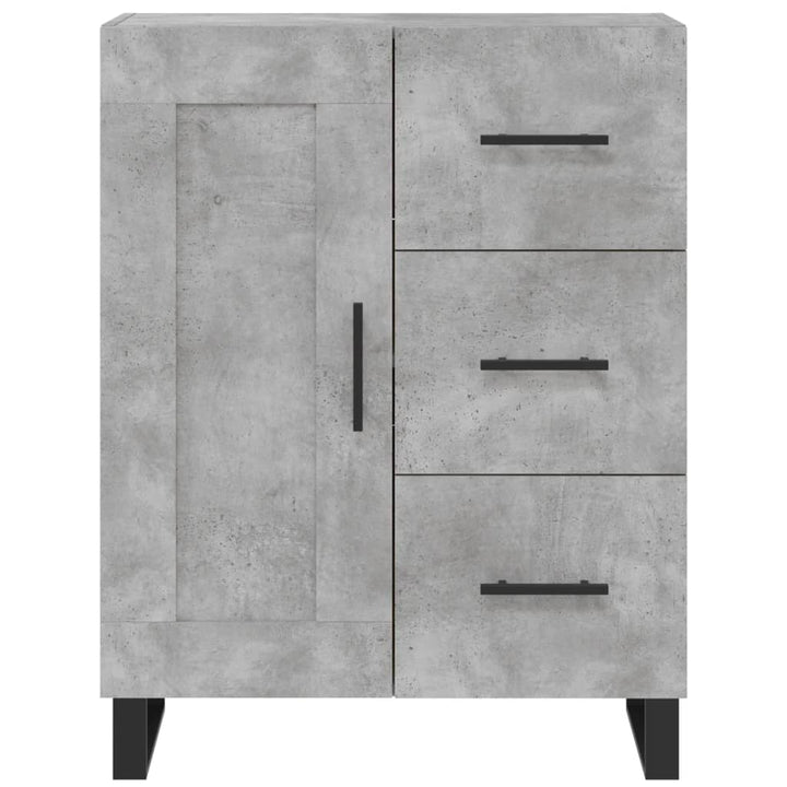 skænk 69,5x34x90 cm konstrueret træ betongrå