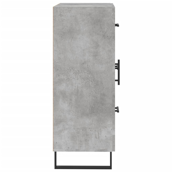 skænk 69,5x34x90 cm konstrueret træ betongrå