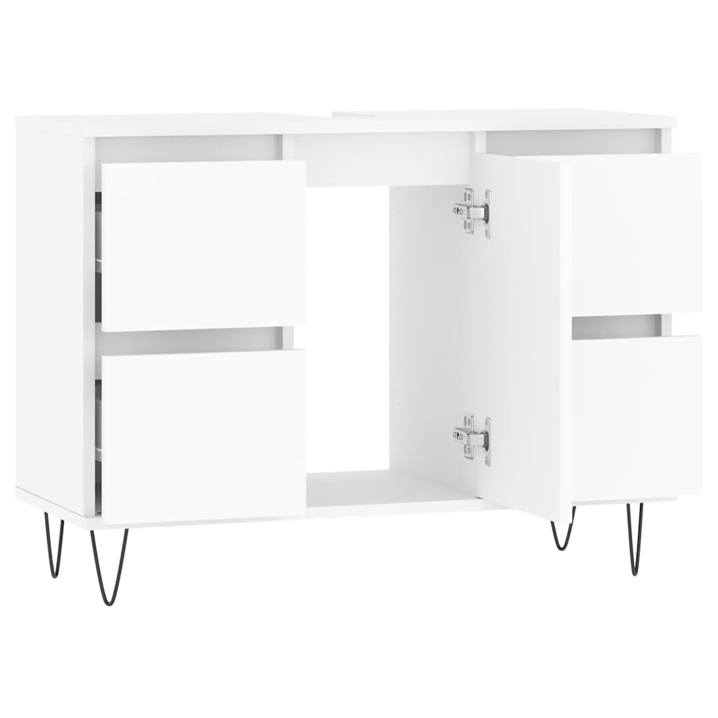 badeværelsesskab 80x33x60 cm konstrueret træ hvid