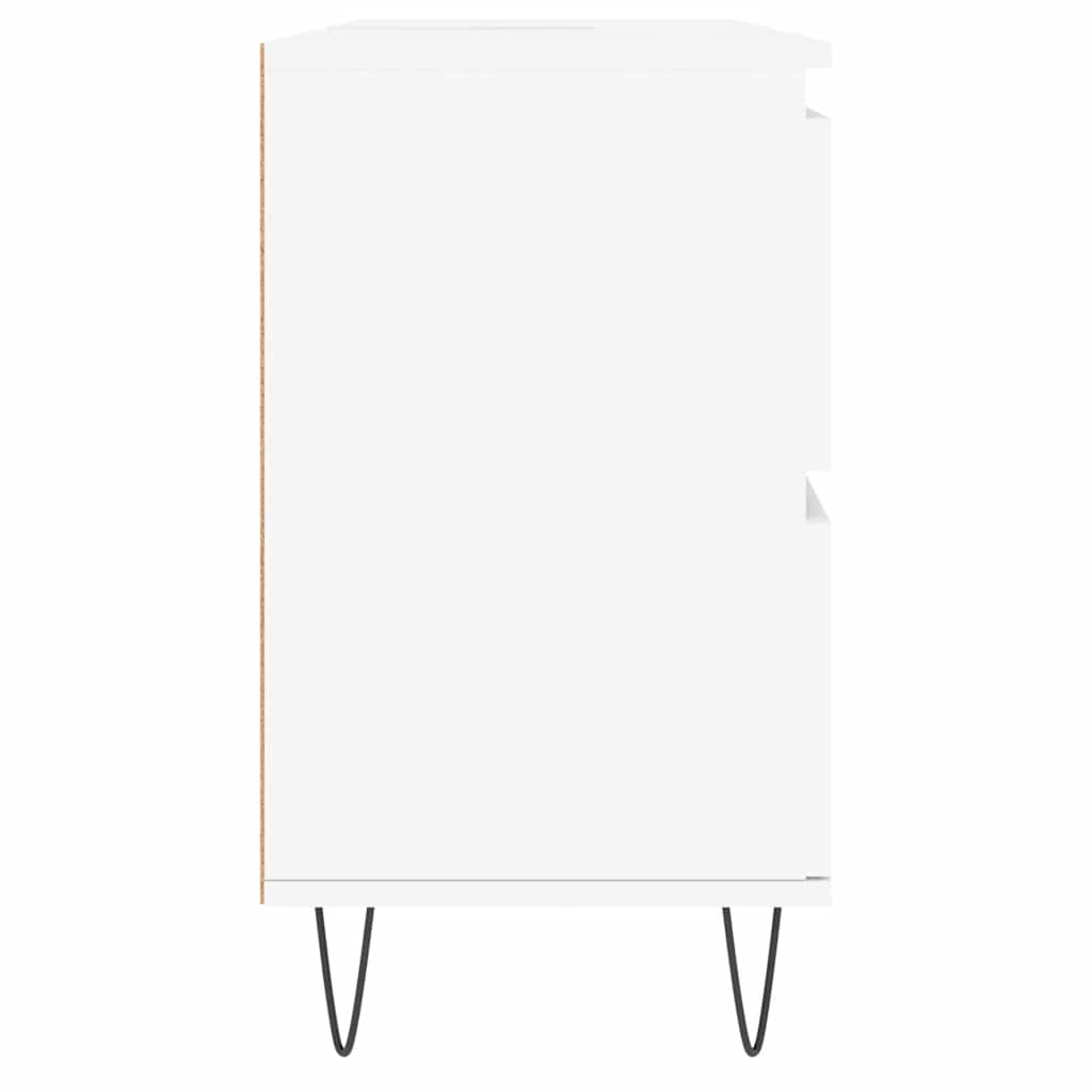 badeværelsesskab 80x33x60 cm konstrueret træ hvid