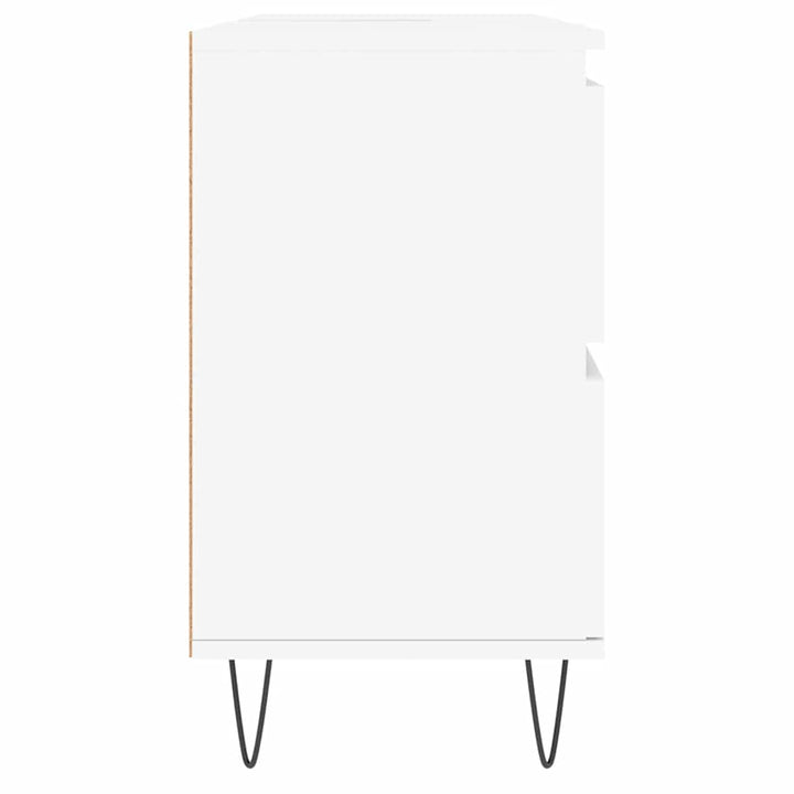 badeværelsesskab 80x33x60 cm konstrueret træ hvid