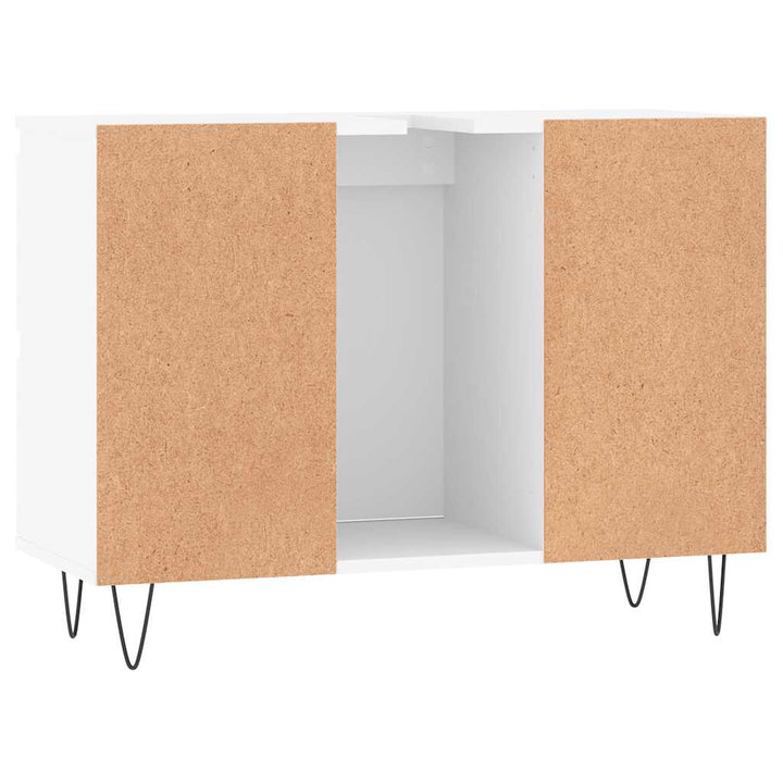 badeværelsesskab 80x33x60 cm konstrueret træ hvid