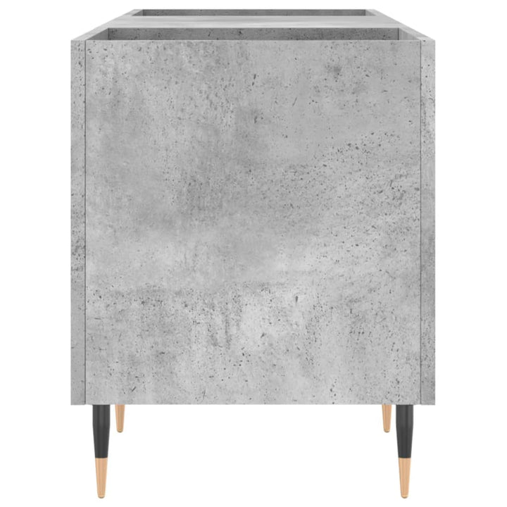 vinylskab 121x38x48 cm konstrueret træ betongrå