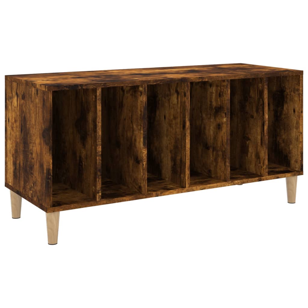 vinylskab 100x38x48 cm konstrueret træ røget egetræsfarve