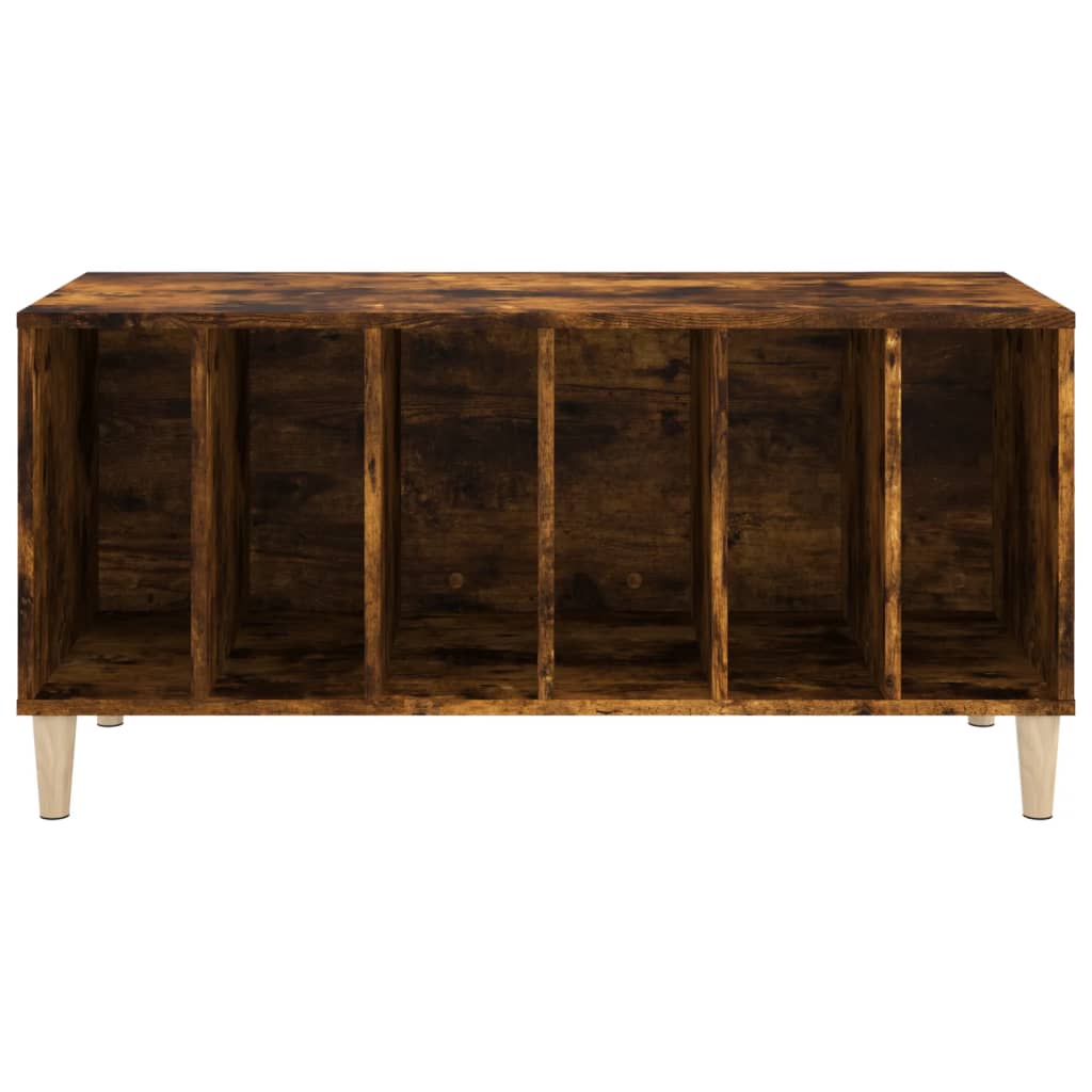 vinylskab 100x38x48 cm konstrueret træ røget egetræsfarve