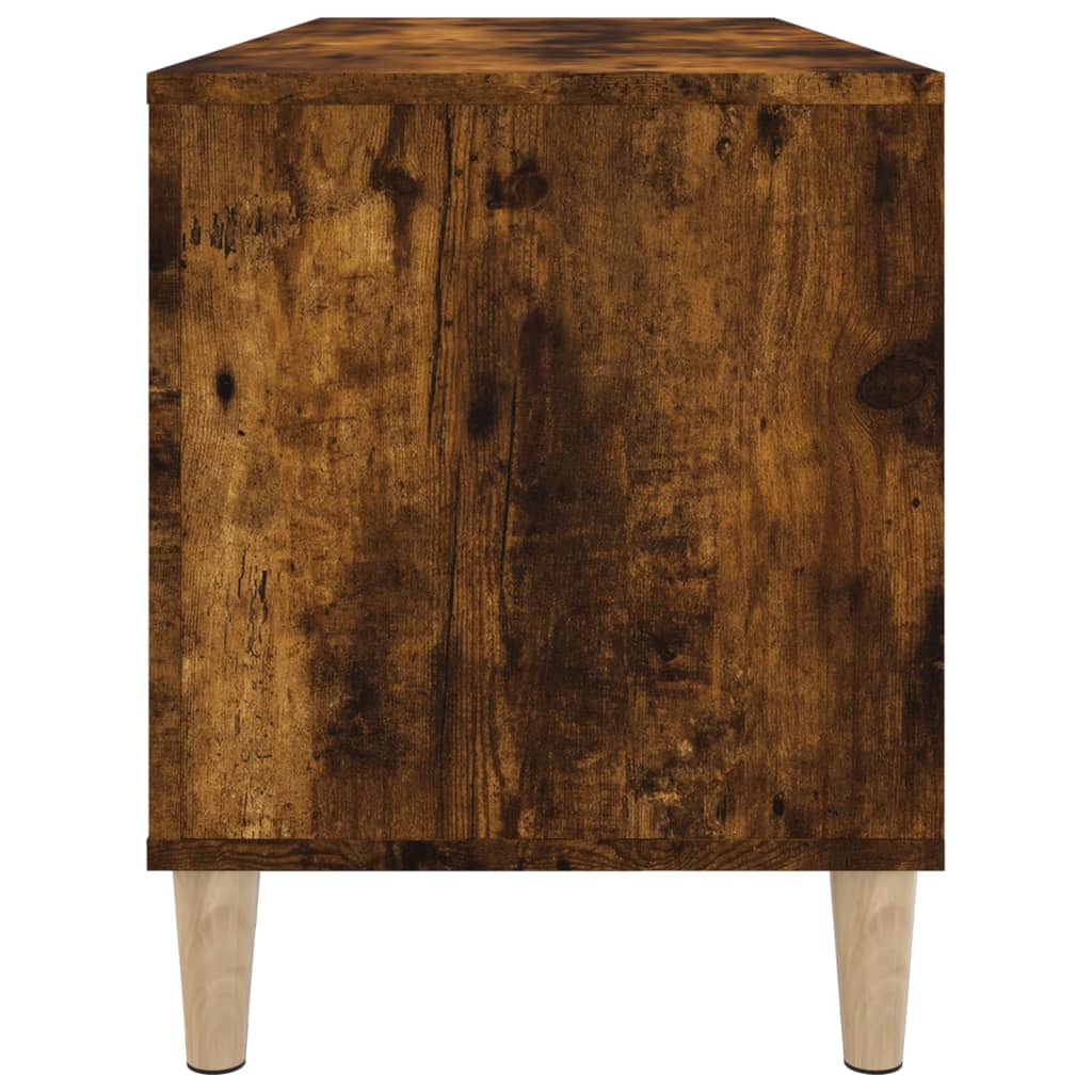 vinylskab 100x38x48 cm konstrueret træ røget egetræsfarve