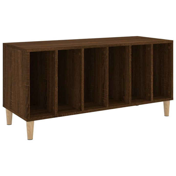 vinylskab 100x38x48 cm konstrueret træ brun egetræsfarve